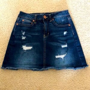 Ripped Jean skirt